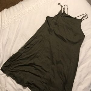 Olive Green mid length dress
